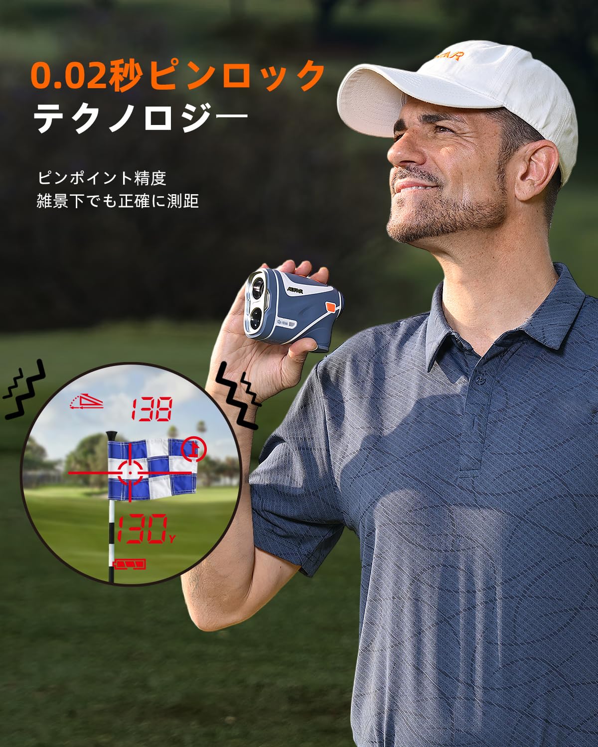 Amazon.co.jp: AOFAR ゴルフ レーザー 距離計 GX10 専用赤色/黒色環境